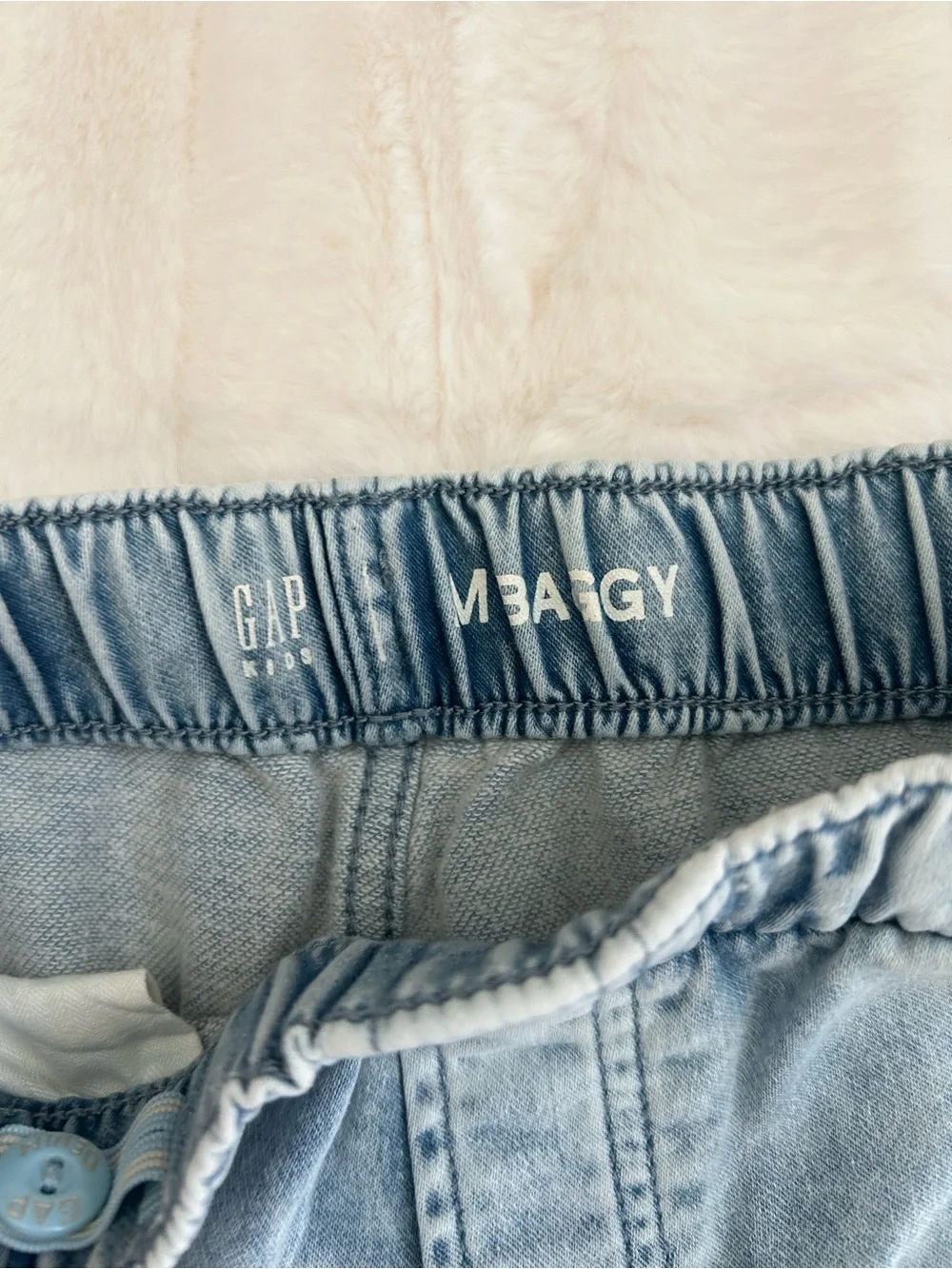 🩵 GAP Kids Easy Wide Leg Baggy Light Blue Low Rise Jeans
